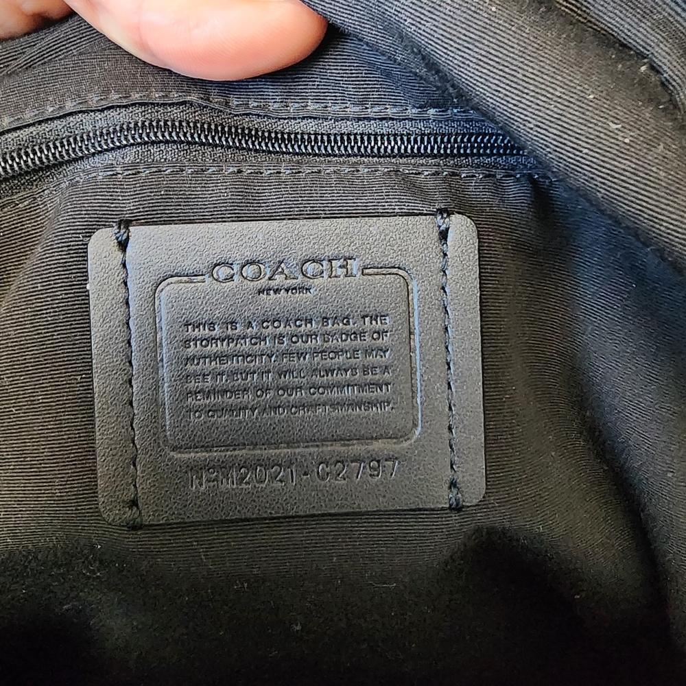 Coach Olive Green and White Women's or mens  Backpack with wallet - Picture 9 of 14